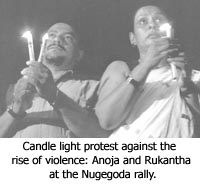 Candle light protest ........