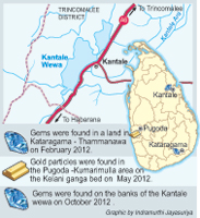 Land near Kantale tank to be auctioned for gem mining