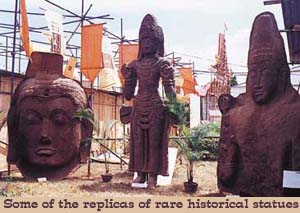 Some of the replicas of rare historical statues