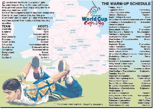 World Cup warm up schedule