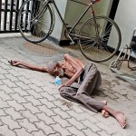 Colombo: Helpless person lying on the ground
