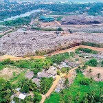 Karadiyana Bird's eye view: A drone captures the trash heap at the Karadiyana waste management facility. Pic by Rekha Tharangani Fonseka