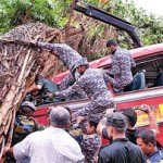 Scene of the tragic accident that claimed 5 lives in Kollupitiya