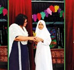 Students receiving awards from different grades
