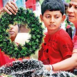 Sales of Christmas decorations have fallen. Pix by Akila Jayawardena