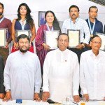 Award winners with the head table