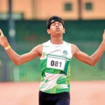 Under-16 800m and 400m gold medalist Pahasara Gunarathne of St. Benedict’s