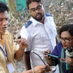 Trainees on a field visit with Battaramulla Medical Officer of Health (MOH) staff