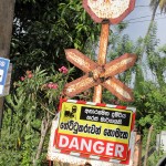 Chilaw-Warning sign Pix by M A Pushpa Kumara