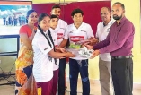 Bangadeniya MV receives Air Badminton equipment