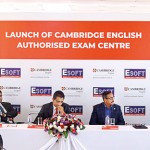 (L-R) ESOFT Metro Campus’ Amila Bandara - COO, Group Business Development; Nishan Sembacuttiaratchy – CEO; Dr. Dayan Rajapakse - Chairman and MD; Cambridge University Press & Assessment MD South Asia Arun Rajamani; and Manager (English) Sri Lanka Shafkhaan Faris