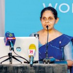 Seen here is Dr. Palika Fernando  of Ministry of Health speaking  at the event