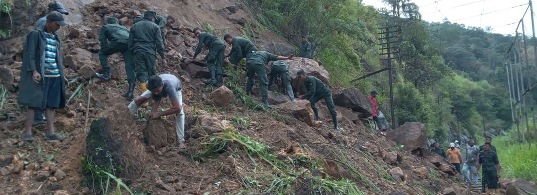 Upcountry train services disrupted due to earthslip