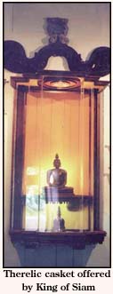 The relic casket offered by King of Siam